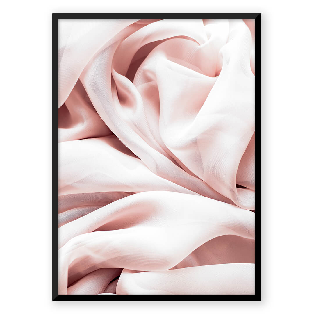 Pink silk fabric art print A_393823c4