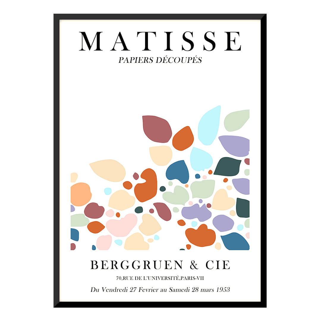 Matisse Berggruen & Cie poster with colorful cut paper design