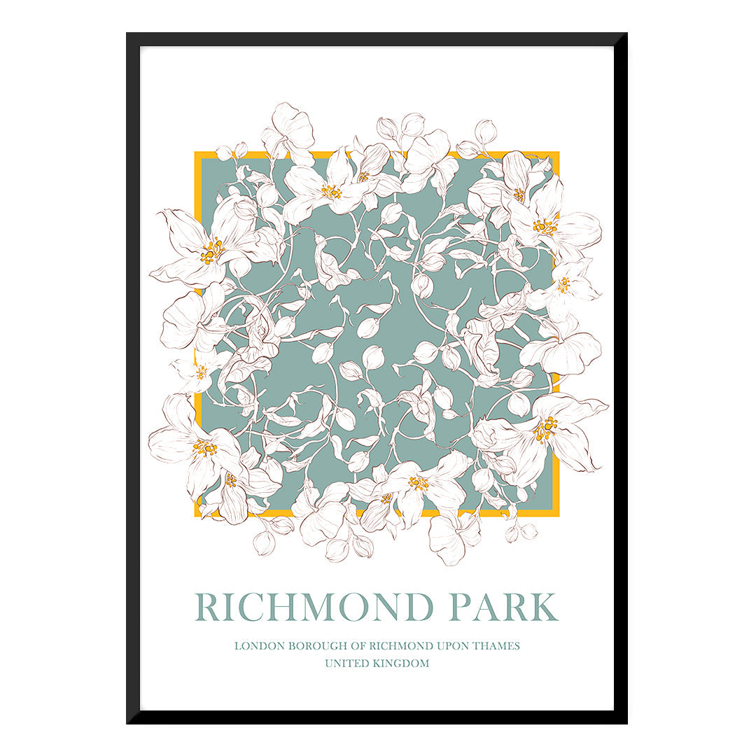 Richmond Park floral art print