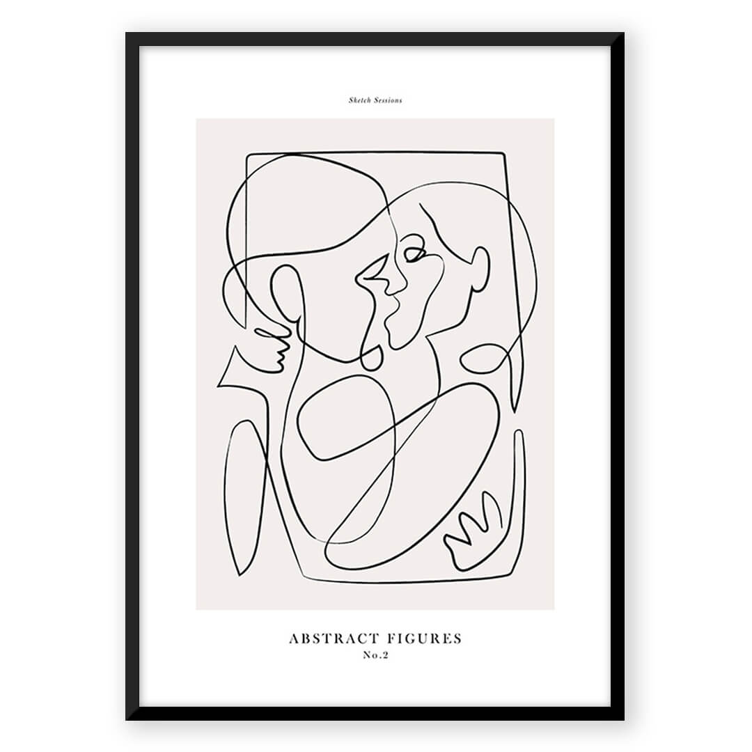 Abstract line art print Abstract Figures No. 2 (D_7774b160)