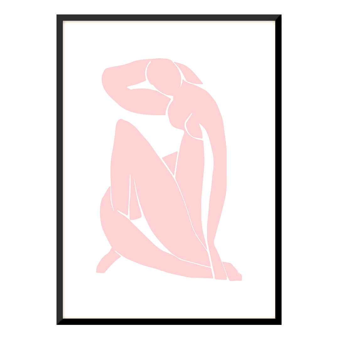 Pink figure art print