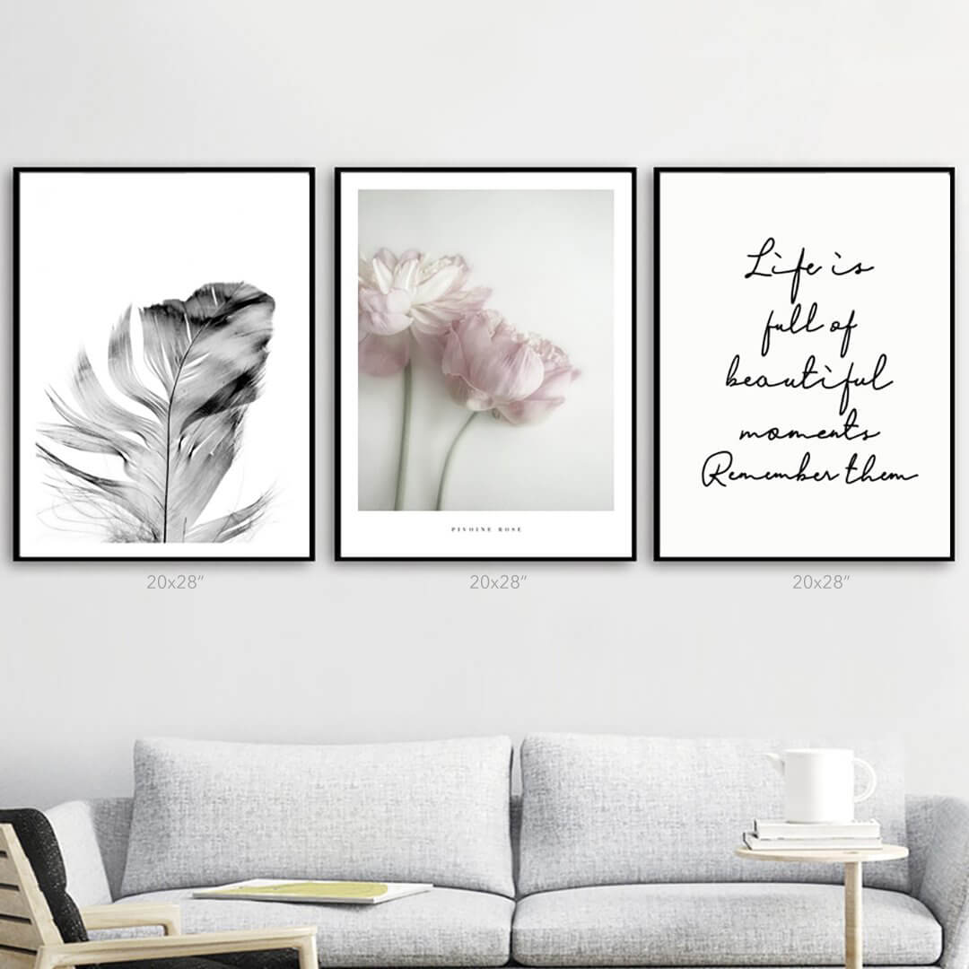 Flower & Feather Quote - Nordic Peace