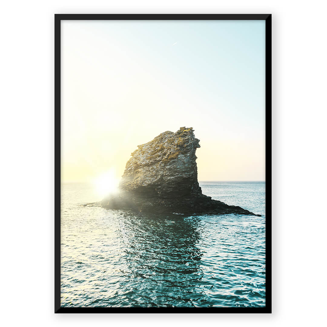 Coastal rock formation art print.