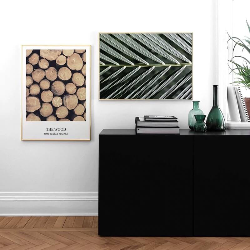 Wood ring poster landscape wall decor