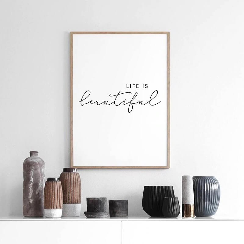 Life is Beautiful canvas poster