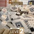 [Compre 1, Leve 2] Kit Petúnia - Capa em Chenille com Escudo Anti-Manchas e Anti-Odor