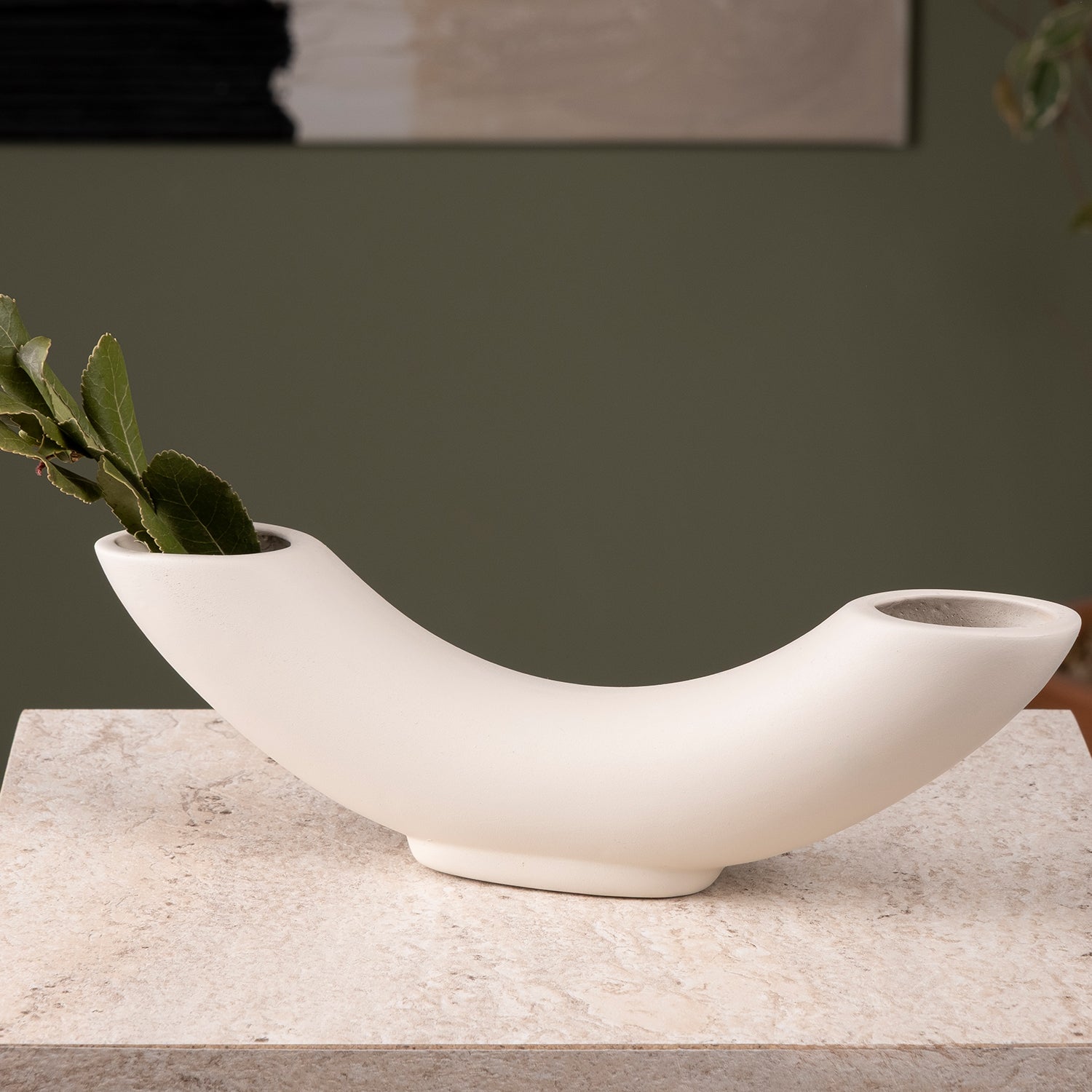 Horn Ceramic Vase